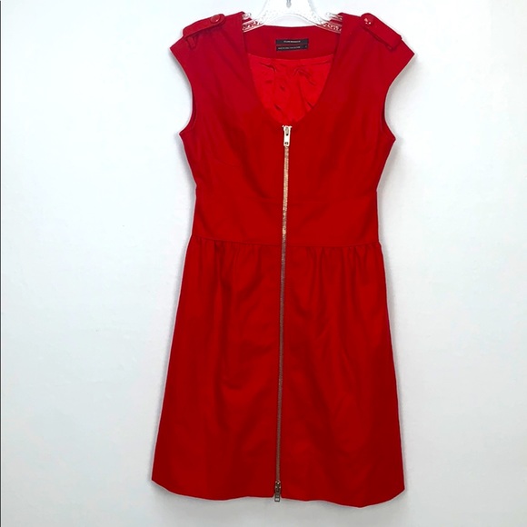 Club Monaco Dresses & Skirts - NWOT Club Monaco Red Zip Sheath Wool Dress Size 6
